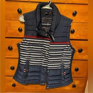 TOMMY🇫🇷HILFIGER Navy Striped Puffer Vest